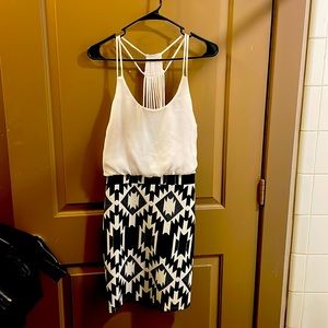 Black and white Aztec dress